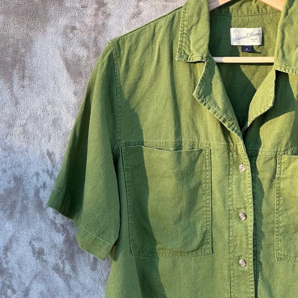 Universal Thread Women’s Olive Utility cropped box fit Button-Up Shirt – Size M - Picture 7 of 15